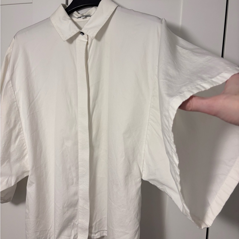 Kenzo white collared shirt with eye button Size 36 - Picture 3 of 5